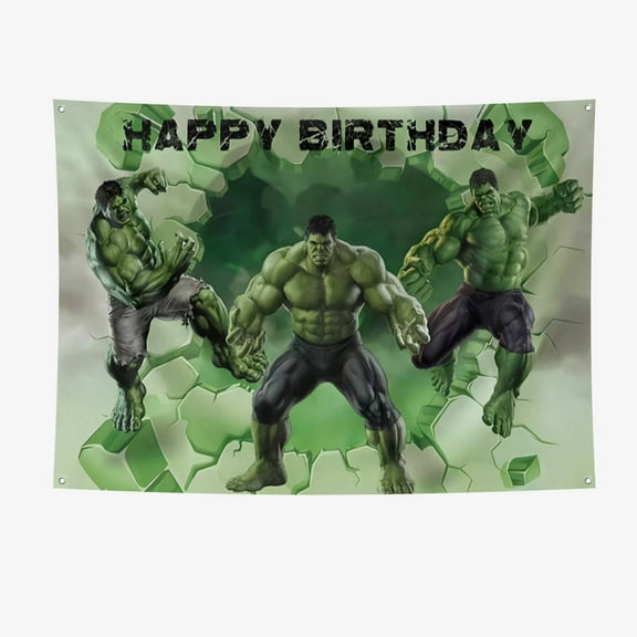Hulk Festival Backdrop Party Banner 7x5ft Party Supplies Large Size Hulk Party Decoration