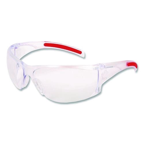 Hulk HK1 Series Safety Glasses, Anti-Fog, Clear/Red Plastic Frame, Clear Plastic Lens | Bundle of 5