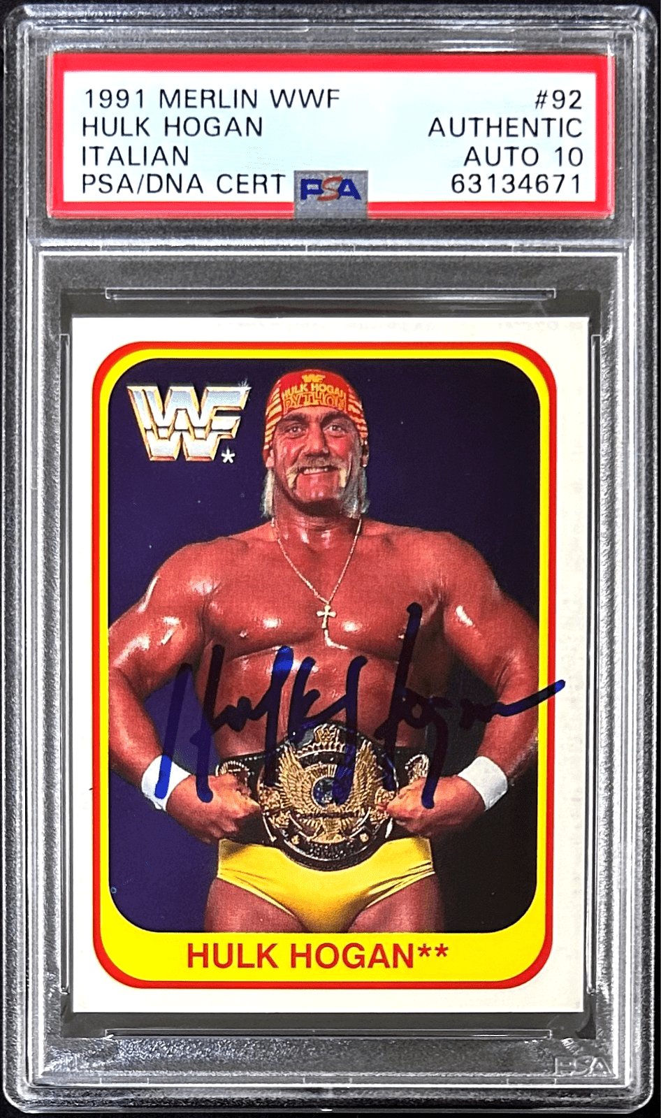 Hulk Hogan Rookie Card Tops 1982 Wrestling All Stars Series A
