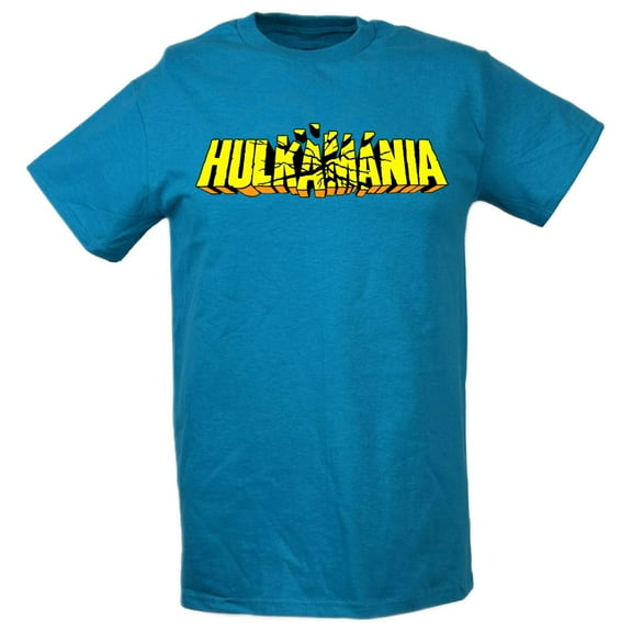 Hulk Hogan Hulkamania Retro Teal Blue T-shirt