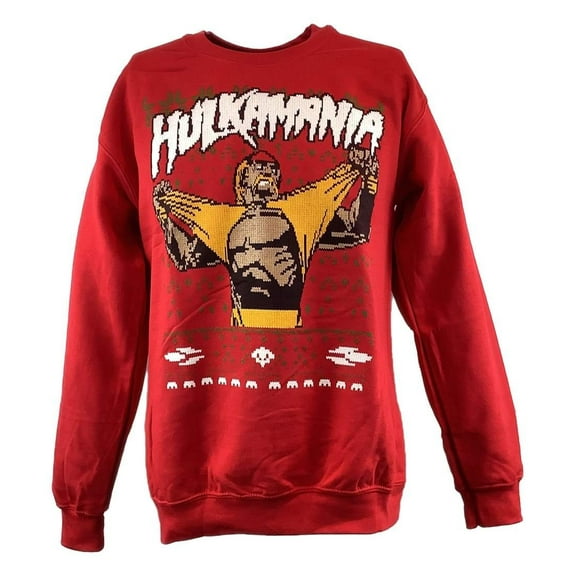 Hulk Hogan Hulkamania Ugly Christmas Mens Sweater Sweatshirt Mens XXL