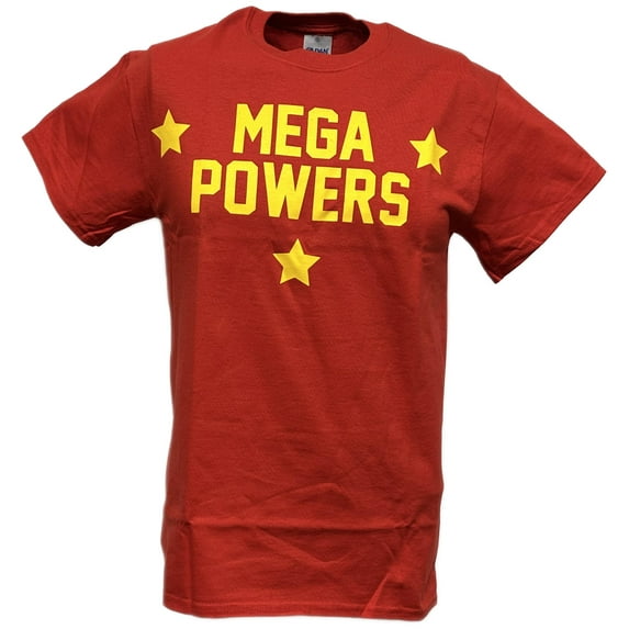 Hulk Hogan Randy Savage Mega Powers Mens Red T-shirt M