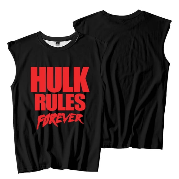 Hulkamania Rules Forever Sleeveless T-Shirts Cosplay Women Men HipHop Tank Tops Tee