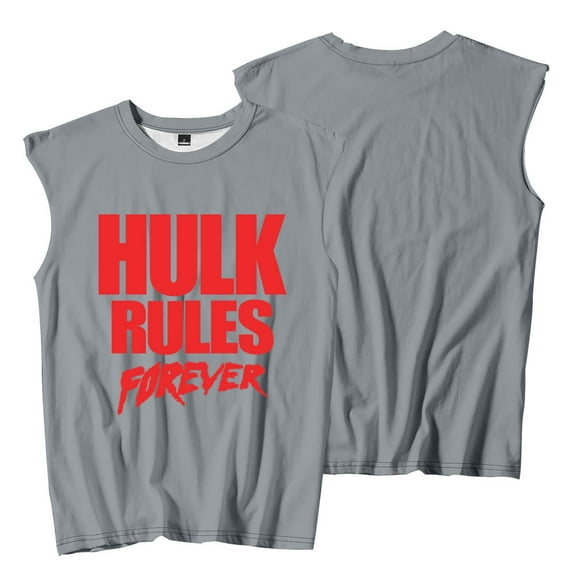 Hulkamania Rules Forever Sleeveless T-Shirts Cosplay Women Men HipHop Tank Tops Tee