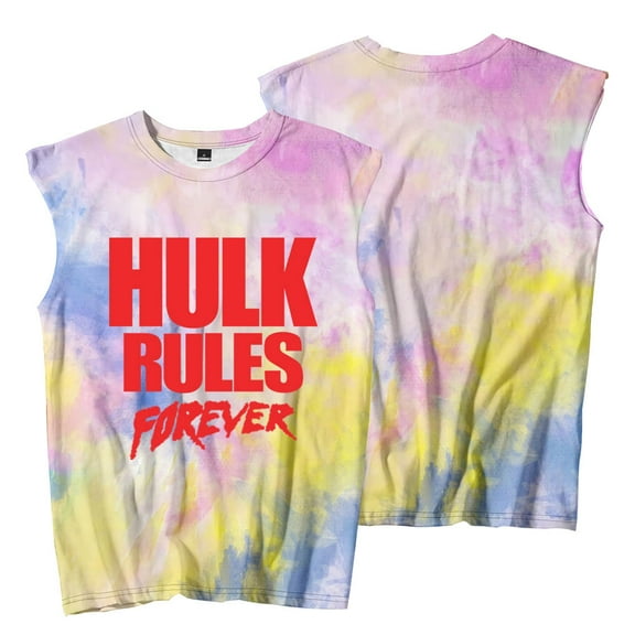 Hulkamania Rules Forever Sleeveless T-Shirts Cosplay Women Men HipHop Tank Tops Tee