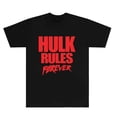 thumbnail image 1 of Hulkamania Rules Forever T-Shirts Streetwear Tee Women Men HipHop Crewneck Short Sleeve Tops, 1 of 6