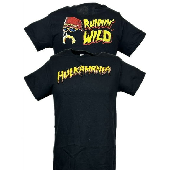 Hulk Hogan Running Wild Hulkamania Mens Black T-shirt 4XL