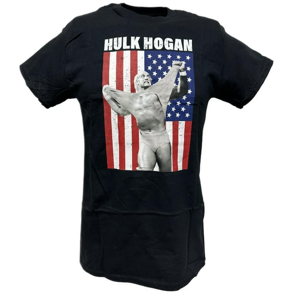 Hulk Hogan USA American Flag Mens T-shirt L