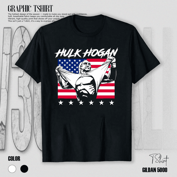 Hulk Hogan Wrestling Legend Retro 80s Sports Icon Tribute Art Unisex T-Shirt V80028, up to size 5XL