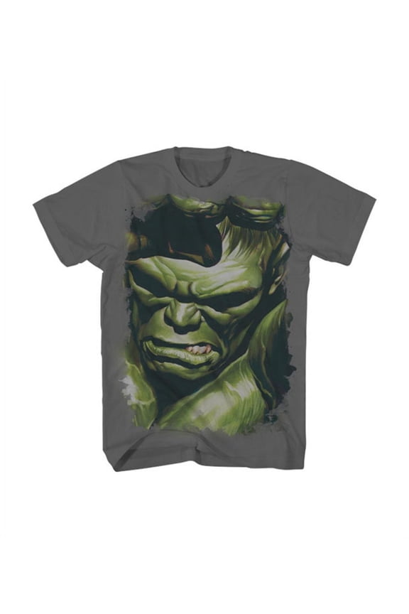 Hulk (Marvel Comics) Mens T-Shirt - Giant Serious Grimmace Face