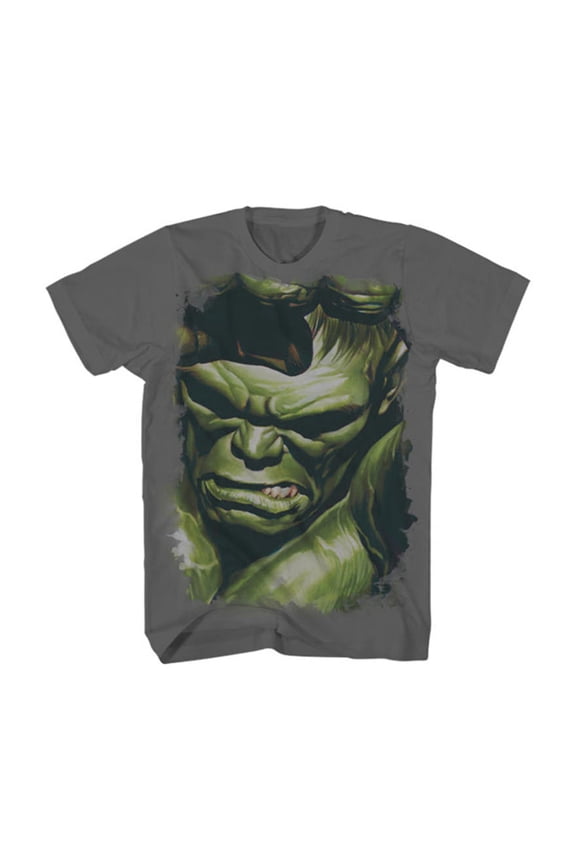 Hulk (Marvel Comics) Mens T-Shirt - Giant Serious Grimmace Face