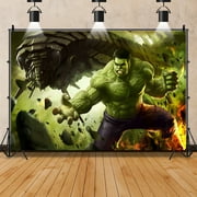 Hulk Party Supplies Green Hero Backdrop,Hulk Theme Happy Birthday Party Banner for Hulk Anime Party Decoration