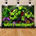 thumbnail image 1 of Hulk Party Supplies Green Hero Backdrop,Hulk Theme Happy Birthday Party Banner for Hulk Anime Party Decoration, 1 of 2