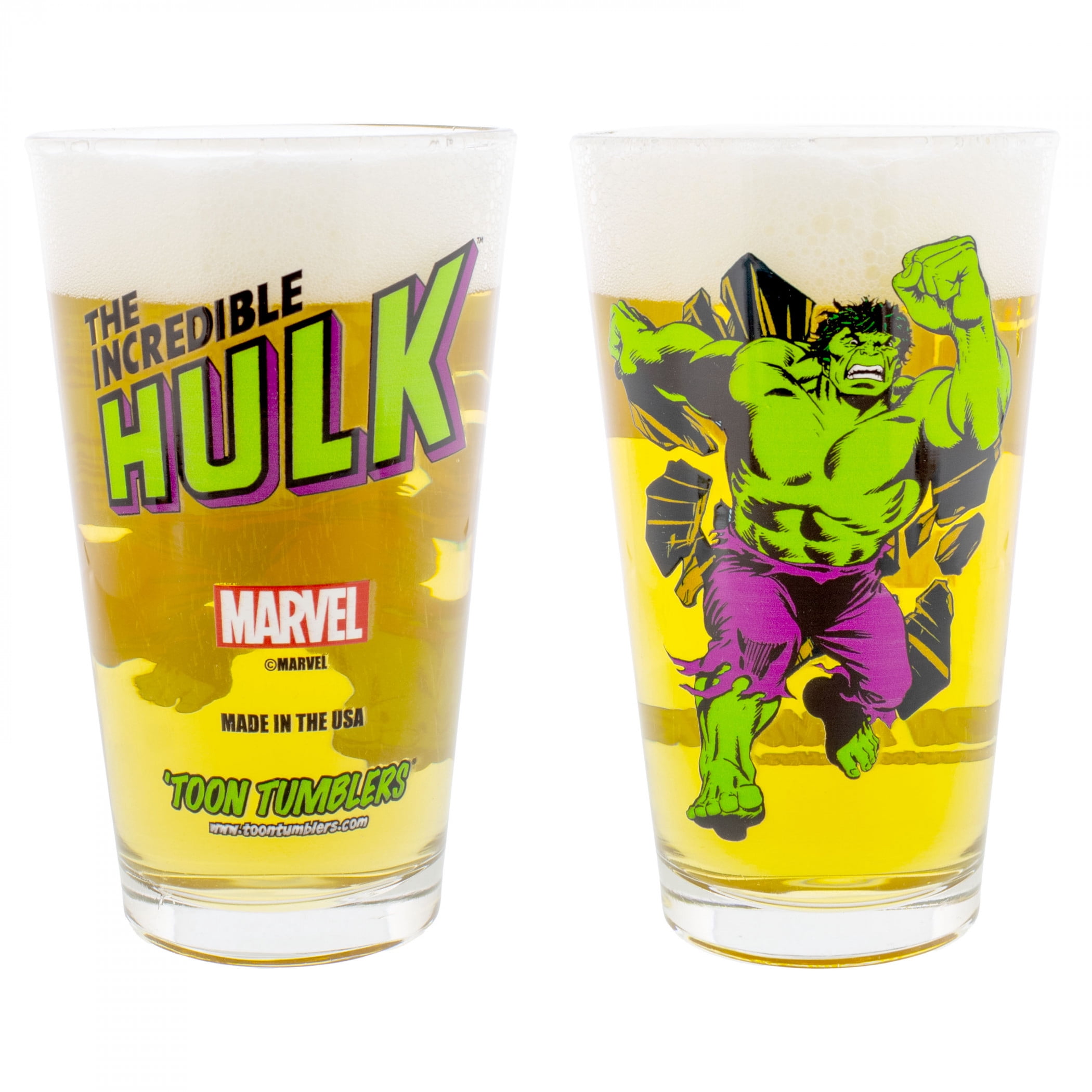 Hulk Retro Pint Glass - Walmart.com