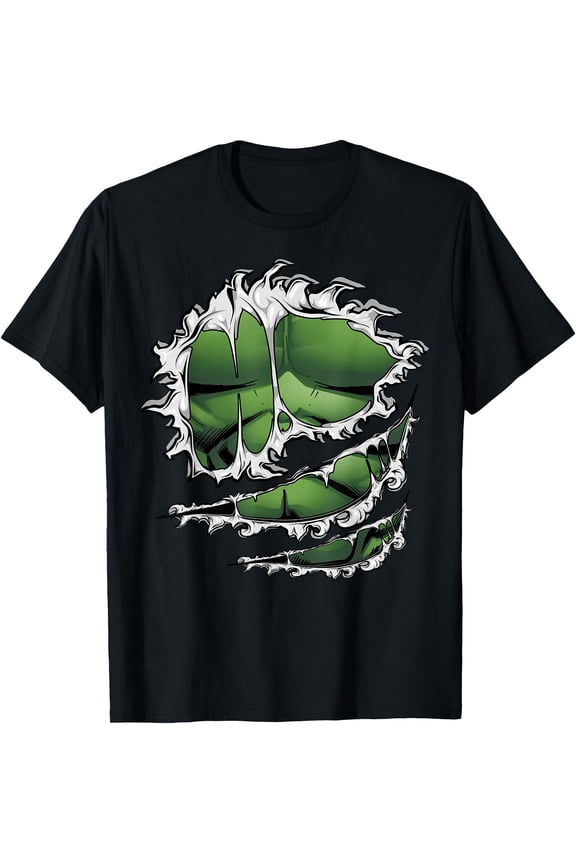 Hulk Ripped Tee Funny DTG Print Unisex T-Shirt,Black Color,Size M