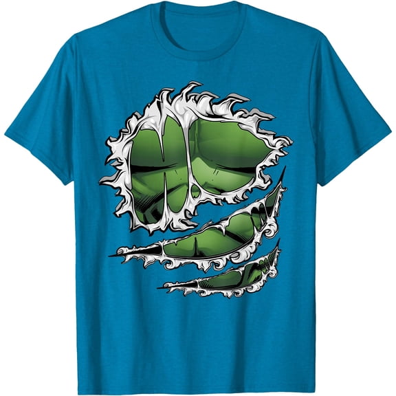 Hulk Ripped Tee Funny DTG Print Unisex T-Shirt,Sapphire Color,Size 3T