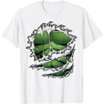 thumbnail image 1 of Hulk Ripped Tee Funny DTG Print Unisex T-Shirt,White Color,Size YM, 1 of 5