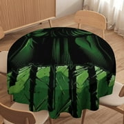 Hulk Round Tablecloth，Waterproof Stain and Wrinkle Resistant Washable Fabric Table Cloth for Restaurant Picnic Indoor and Outdoor Dining