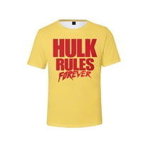 Hulk Rules Forever T-Shirt Crewneck Short Sleeve Sport Tee Women Men Streetwear Tops