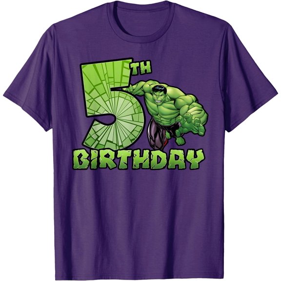 Hulk Smash 3rd 4th 5th Birthday Kids DTG Print Unisex T-Shirt