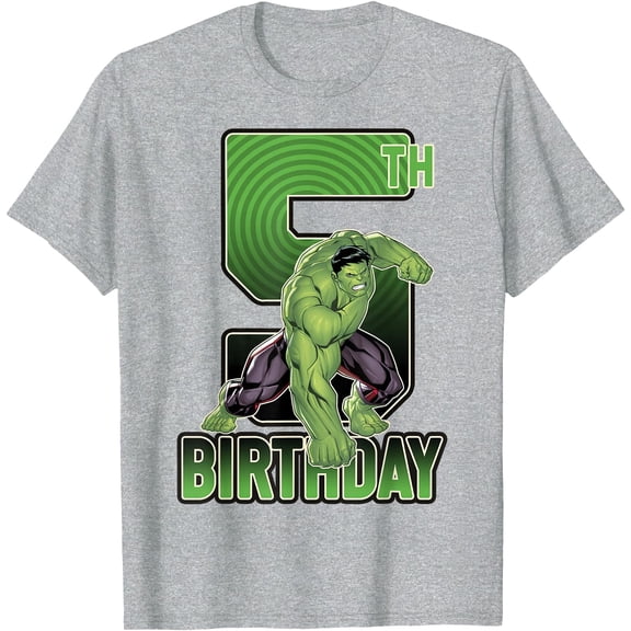 Hulk Smash 3rd 4th 5th Birthday Stand Pose Kids DTG Print Unisex T-Shirt