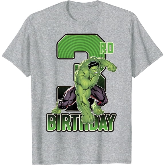 Hulk Smash 3rd 4th 5th Birthday Stand Pose Kids DTG Print Unisex T-Shirt