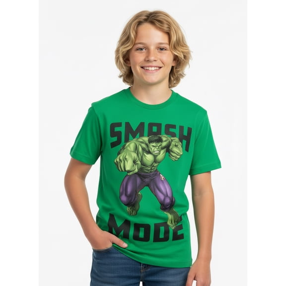 Hulk Boys Smash Mode Graphic T-Shirt, 4-18