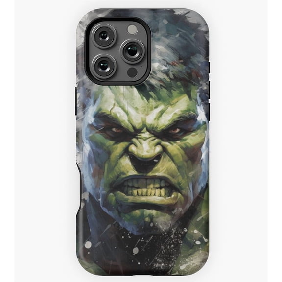 Hulk Splatter Paint Art Case for iPhone 17 16 15 14 13 12 11 Pro Max