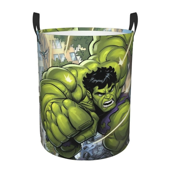Hulk Super Hero Large Laundry Hamper, Collapsible Laundry Basket With Handles, Tall Storage Basket For Blanket, Toys, Dirty Clothes In Living Room, Bedroom, Bathroom, Nursery(S)