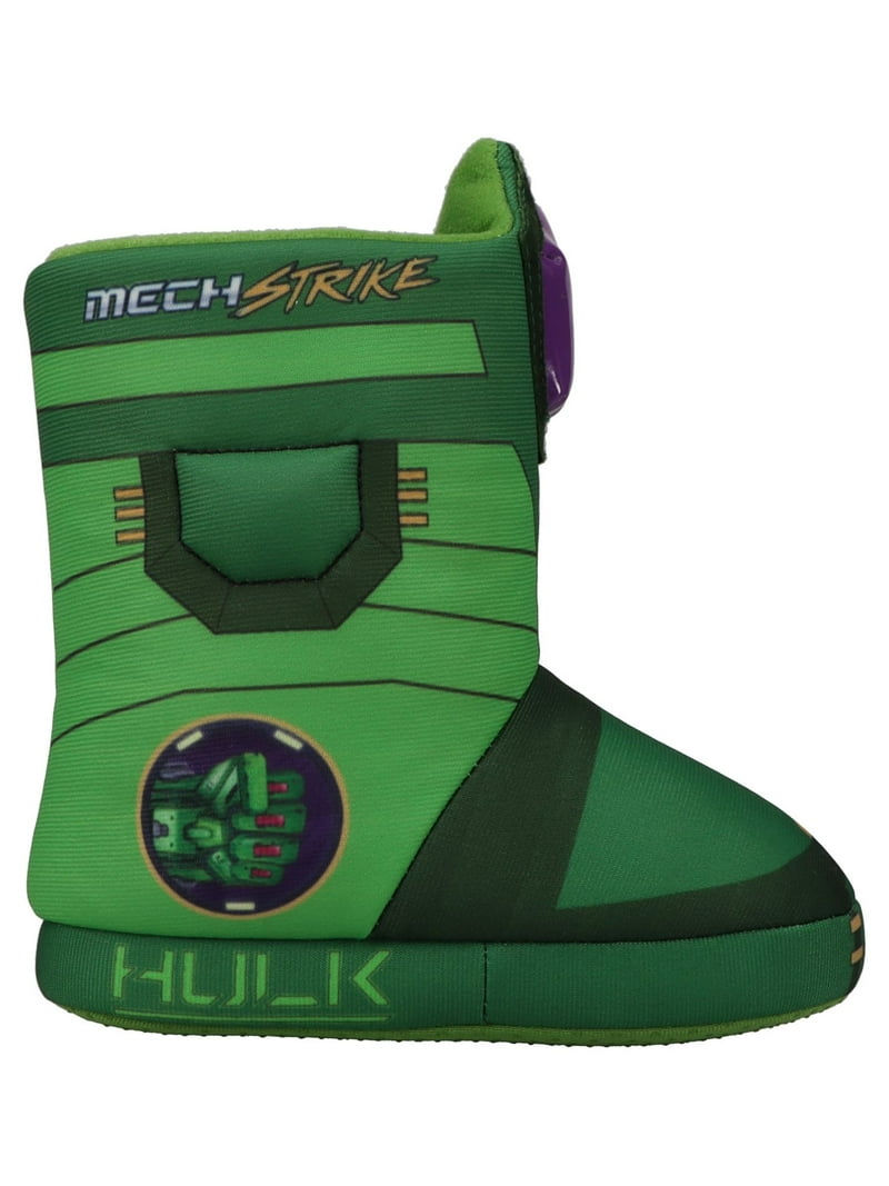 Marvel Hulk Toddler Boys Slippers Cozy Booties Sizes 5-12