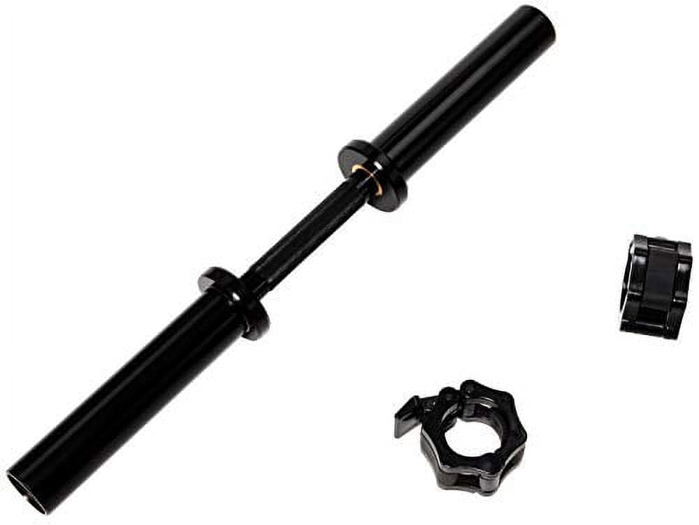 HulkFit Color Coded 2-Inch Dumbbell Bumper Plate with Steel Hub, Single, Handle (Black)