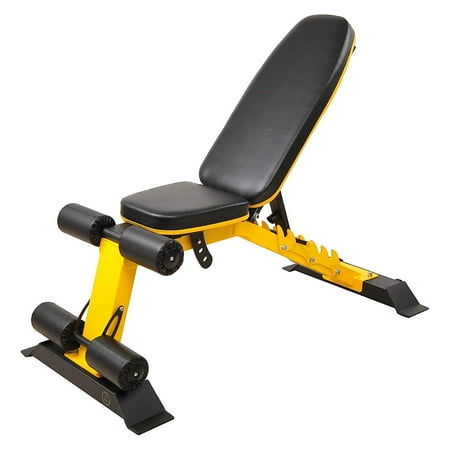 HulkFit Heavy Duty Adjustable and Foldable Utility Weight Bench for Upright, Incline, Decline, and Flat Exercise, 1000-Pound Capacity