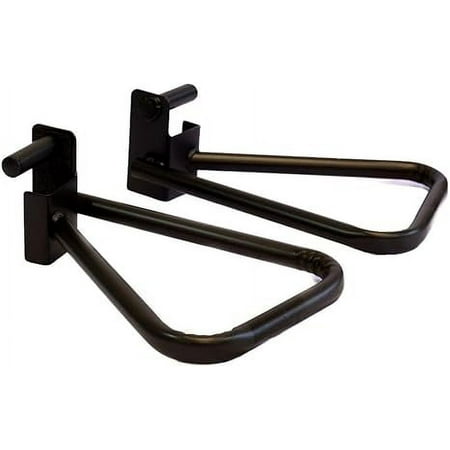 HulkFit Multi-Function Power Cage Rack Crossfit Attachments, J-Hooks, Dip Bars, Weight Plate Holders, T-Bar Row Platform, Barbell Clamp Collars, Hangers and Others (Dip Bars, Circle), Black