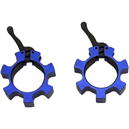 HULKFIT Quick Release 2” Lightweight Aluminum Barbell Clips Clamps Collars Weightlifting Strength Training Accessories - Blue