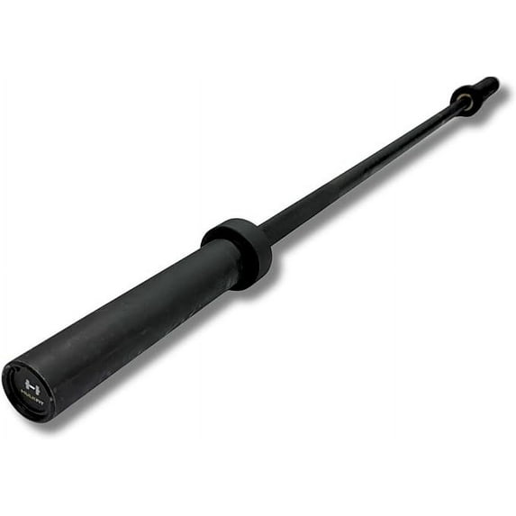 HulkFit Solid 2-Inch Olympic Bar Barbell Weight Lifting Bar, 500-Pound Capacity (Black, 5-Foot)