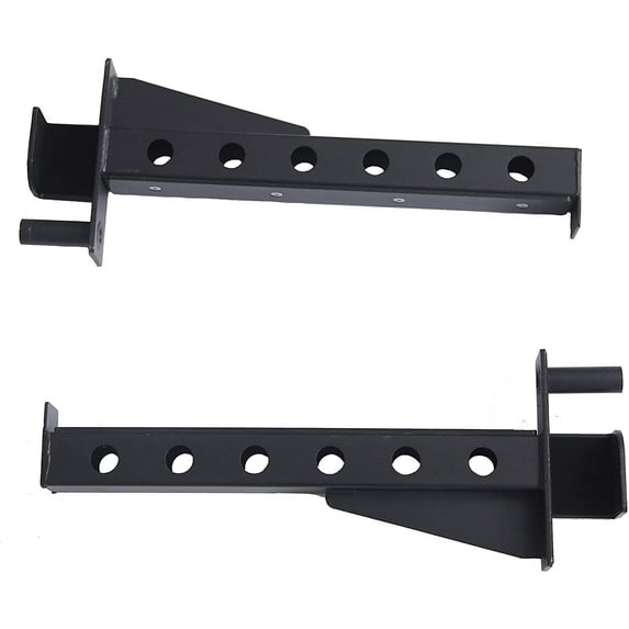 HulkFit Straight Dip Bar/Spotter Arm Attachment for Wall Mounted Power Cage, Black