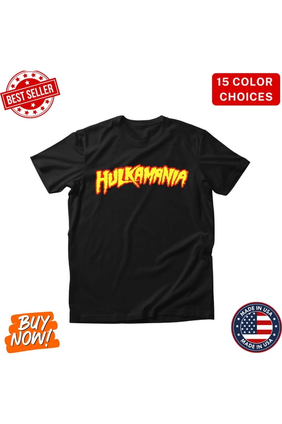 Hulkamania Style Parody Wrestling T-Shirt Funny Hulk Inspired Fan Made Tee