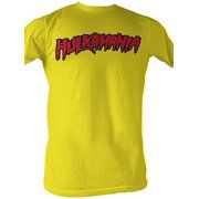 BMASTERSON Hulkamania Yellow Adult T-Shirt Hulk Hogan Costume WWF WWE Wrestling Wrestler