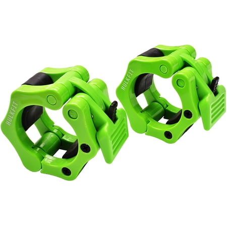HULKFIT 2” Quick Release ABS Olympic Barbell Clamp Clip Collar - Green