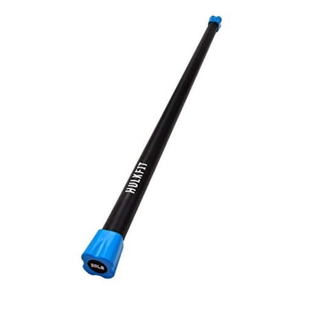 Hulkfit Total Body Workout Weighted Exercise Bar Exercise Equipment for Mobility and Strength Training Squats, Lunges, Bench Press, and Deadlifts - 20 lbs