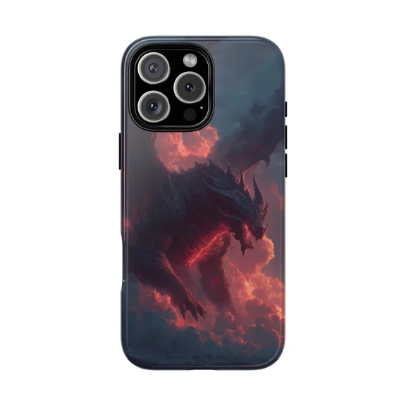 Hulking Fire Dragon Demon Fantasy Monster Myth Art iPhone 11 12 13 14 15 16 17 Pro Max Case