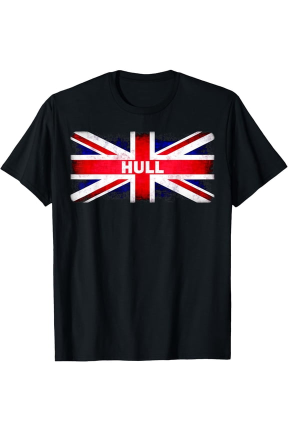 Hull England Great Britain British Flag Gift Souvenir T-Shirt