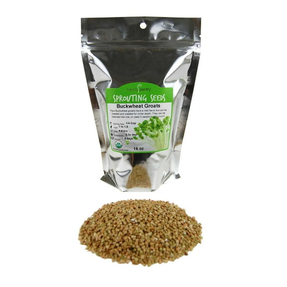 Hulled Buckwheat Groats- 1 Lbs - Organic Buck Wheat Groats- Sprouting Seed, Gardening, Planting, Edible Seeds, Emergency Food Storage, Hydroponics