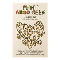 Plant Good Seed Hulless Oat Seeds for Planting: Organic Grain, 275 Seed Packet