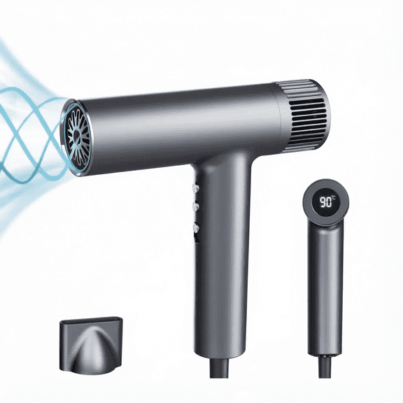 Hulmay 160,000 RPM High Speed Hair Dryer, 500M Negative Ions Ionic Blow Dryer, Ultra-Fast Drying & Quiet, Portable Travel Hair Dryer with Nozzle