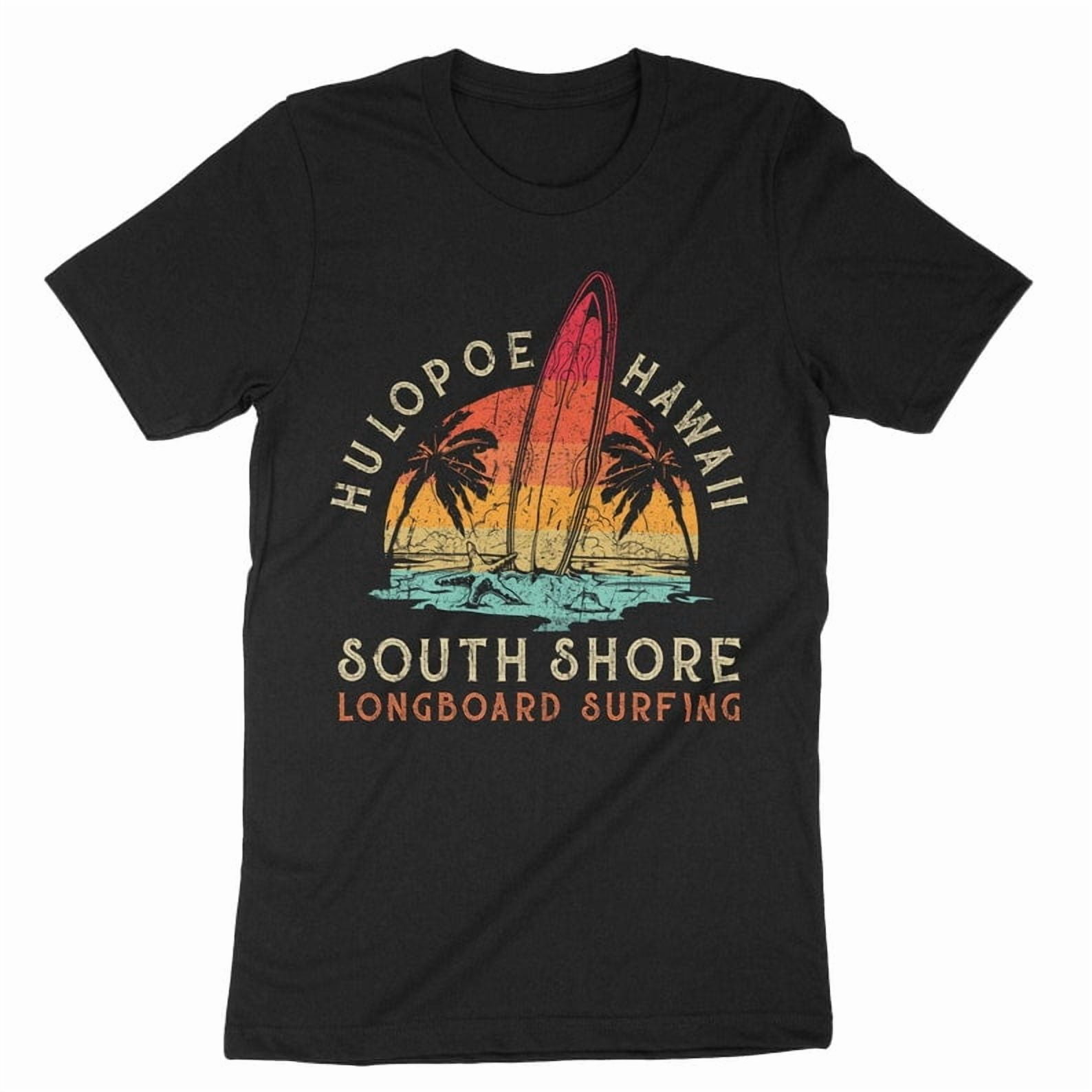 Hulopoe Hawaii South Shore, Longboard Surfing Shirt, Surfers Gift, Surfing Shirt, Beach Shirt, Beach Sunset Shirt, Beach Surfing Shirt