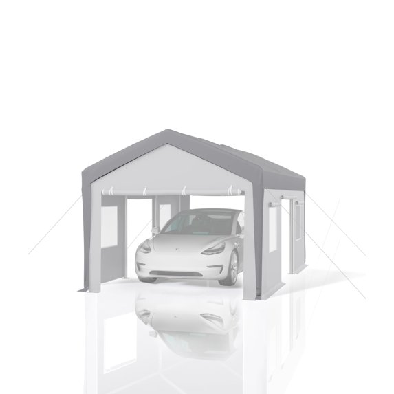 Huloretions 10x20 Canopy Replacement Cover,Carport Replacement Canopy Top Cover for 10'x 20'Frame,Heavy Duty Waterproof & UV Protected Car Canopy(Cover ONLY,Frame Excluded)