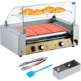Huloretions 12 Hot Dog Roller with Bun Warmer, 750W Dual Temp Control Hot Dog Machine with 5