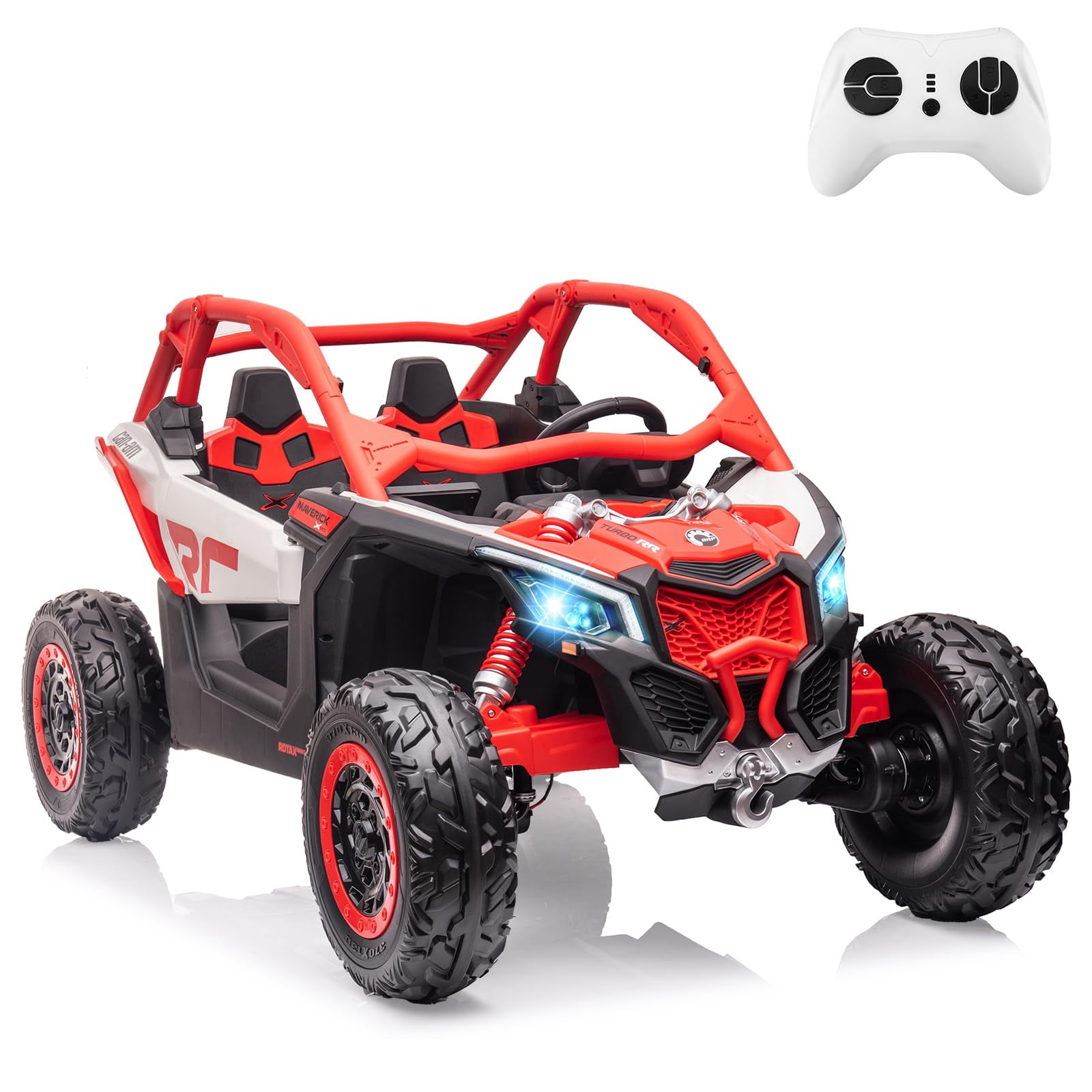 Huloretions 2 Seats Ride on UTV with Remote Control for Kids, 2 * 24V ...
