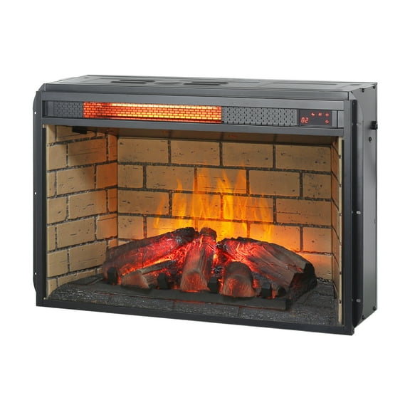 Huloretions 26 Inch Fireplace Inserts Electric Heater,Electric Quartz Fireplace Heater With Overheating Protection